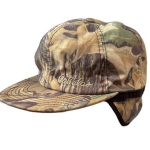 Vintage Cabelas Camo Thinsulate Hunting Hat Convertible w/ Ear Flaps Made In USA